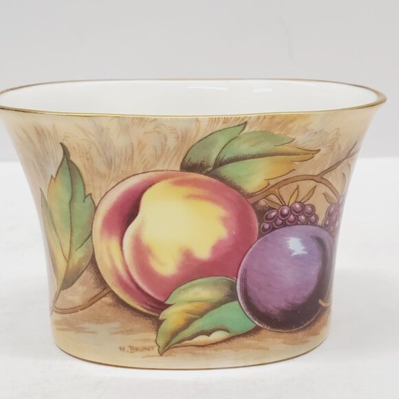 Aynsley England Cigarette Server Orchard Fruits Signed by Artist - Picture 2 of 4